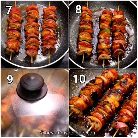 Chicken Shashlik Recipe | Shashlik Kebab - The Yummy Delights