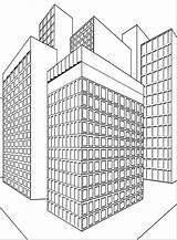 Skyscraper Coloring Page sketch template