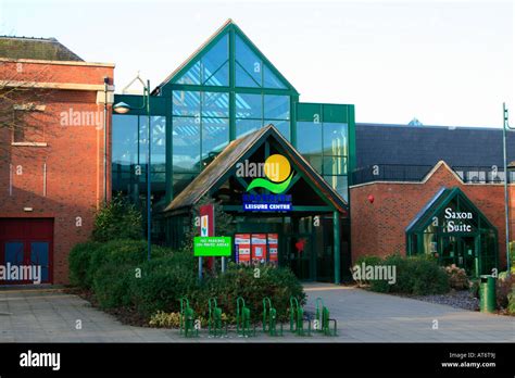 Daventry leisure centre market Town centre Northamptonshire, England uk gb Stock Photo - Alamy