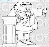 Royalty Free Vector Clip Art Illustration Of A Black And White Preacher  sketch template