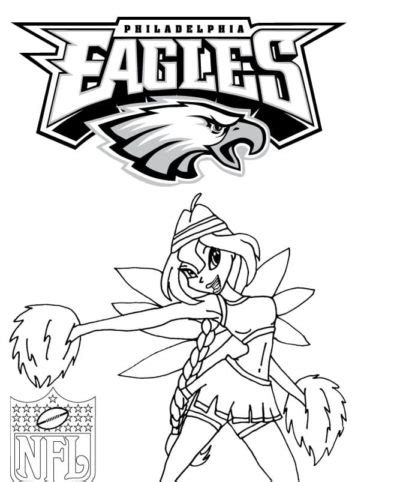 Philadelphia Eagles Cheerleader coloring page - Download, Print or Color Online for Free