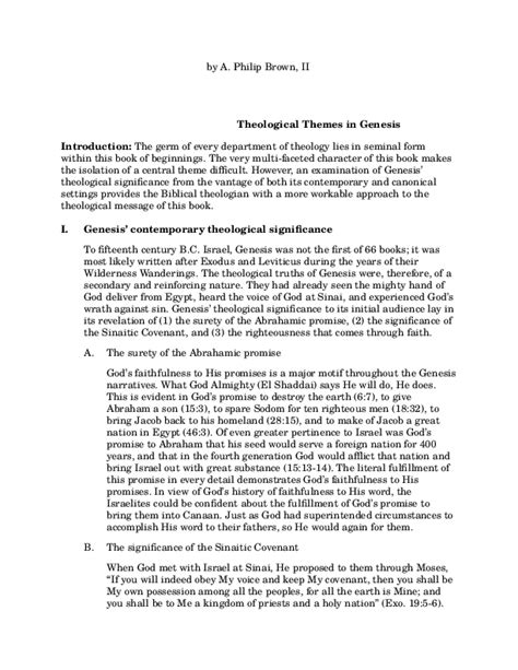 (DOC) Theological Themes in Genesis | Philip Brown - Academia.edu