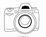 Slr Camera Coloring Page For Kids  Free Cameras Printable sketch template