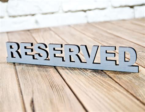 Reserved Sign Reserved Table Sign Reserved Restaurant Sign | Etsy