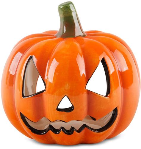 Spooky Ceramic Pumpkin for Halloween Decor