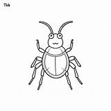 Tick Handdrawn coloring Page And Outline Vector Design  Premium AI sketch template