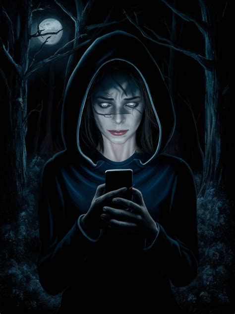 Enigmatic Woman in Forest Night Haunting Smartphone Glow | SDXL Free Online