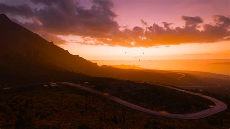 Wallpaper : video games, Forza Horizon 5, road, Sun, orange, clouds 1920x1080 - DrunkenMonkey513 ...