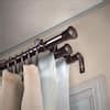 EMOH 13/16" Dia Adjustable 66" to 120" Triple Curtain Rod in Cocoa HTRIPLE-667 - The Home Depot