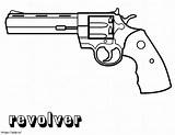 Revolver Gun coloring page sketch template