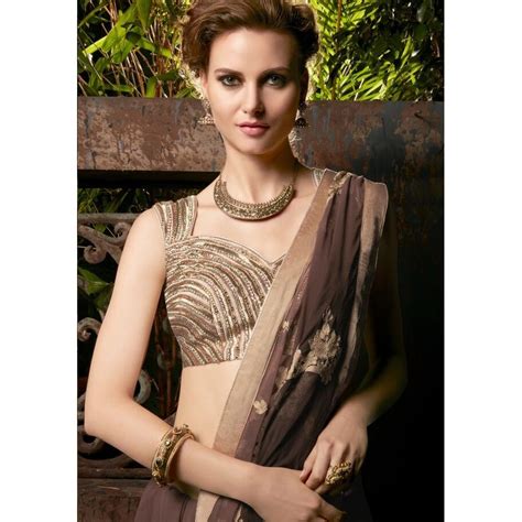 Sahiba Kriya KR-008 (Brown) | Saree, Beauty, Apparel