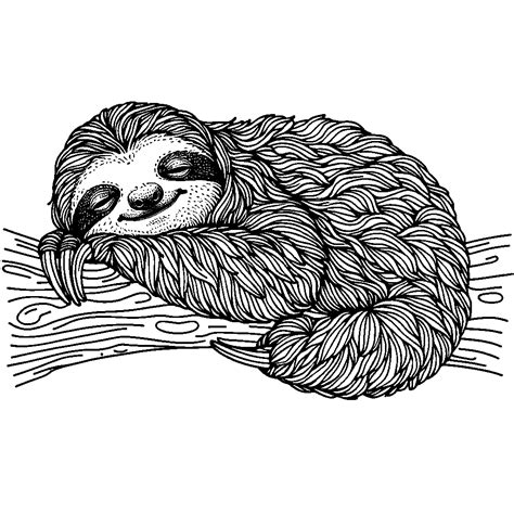 Realistic Sloth Coloring Page Lulu Pages - vrogue.co