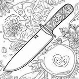 Knife Coloring Page 44043 34807 sketch template