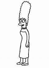 Coloring Pages Marge Simpsons Simpson Wecoloringpage Para Easy Drawings  sketch template