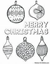 Christmas Decorations For Coloring Pages sketch template