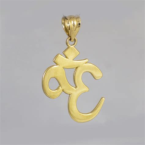 Two-Tone Gold Om Symbol Pendant Necklace | Om Pendants