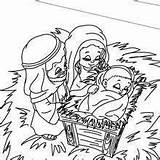 Christmas Crib Colouring Pages Sketch Coloring Page sketch template
