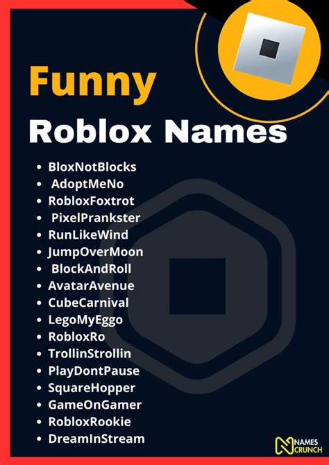 370+ Funny Roblox Names (Clever Ideas) - Names Crunch