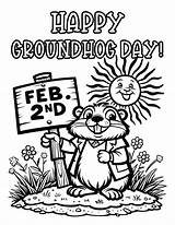 Free Groundhog Day Coloring Pages For Kids sketch template
