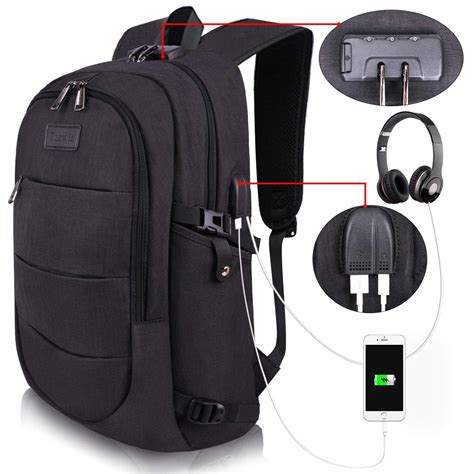 Tzowla Business Laptop Backpack Water Resistant Anti-Theft College ...