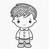 Premium Vector  Cartoon Cute Boy vector graphic coloring Page sketch template