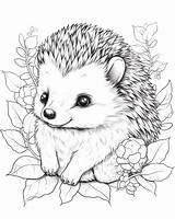 Cute Hedgehog Coloring Page sketch template