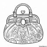 Fancy Designer Purse Coloring Page  Pagescom sketch template