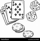 Poker Card Drawings Sketch Coloring Page sketch template