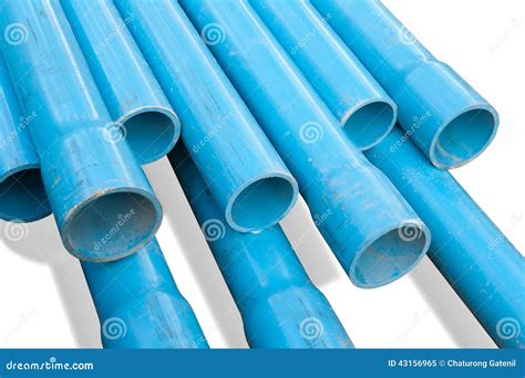 PVC Pipe, blue pipe stock image. Image of equipment, cold - 43156965