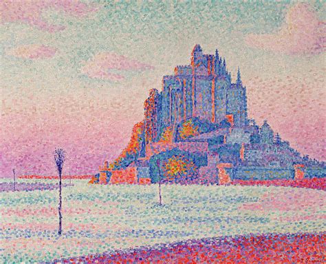 Mont Saint-Michel, Setting Sun Painting by Paul Signac - Fine Art America