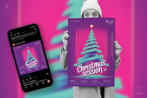 Christmas Session – Party Flyer, Poster Template – Pixelsao Templates