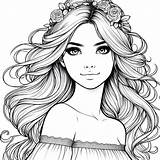Printable Realistic Girl coloring page  Download Print Or Color sketch template