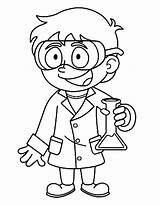 Scientist Coloring Pages Free Printable PDF sketch template
