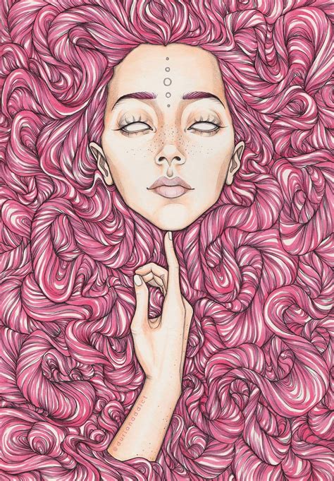 Pink. Prints available for preorder Trippy Drawings, Psychedelic Drawings, Cool Drawings, Hippie ...