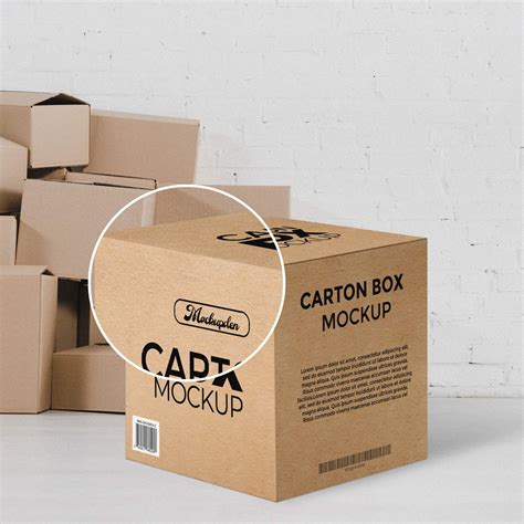 Free Carton Box Mockup PSD Template - Mockup Den