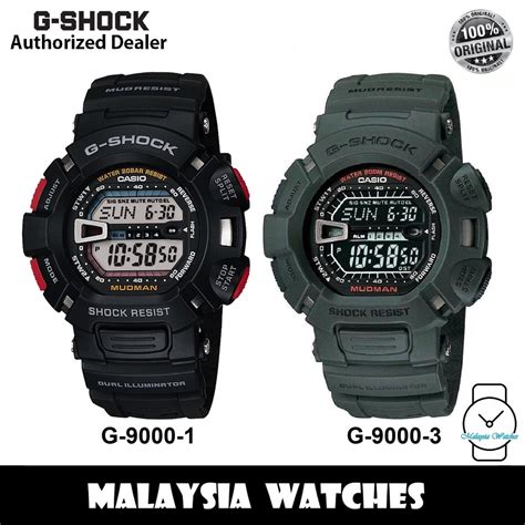 (OFFICIAL WARRANTY) Casio G-SHOCK G-9000-1 G-9000-3 Mudman Black ...