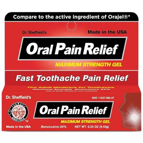 Dr. Sheffield's Oral Toothache Relief Gel .33oz 1Ct