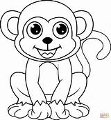 Cute Monkey coloring Page  Free Printable Coloring Pages sketch template