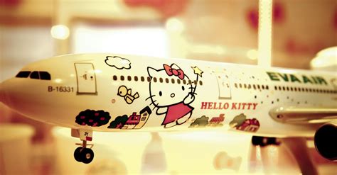 Free stock photo of eva air, hello kitty, plane toy