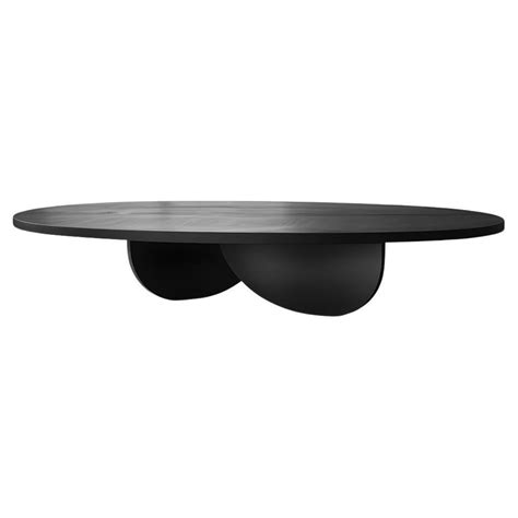 Black Tinted Oak Solid Wood Coffee Table, Fishes Series 1 by Joel Escalona For Sale at 1stDibs