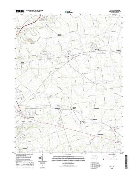 MyTopo Leola, Pennsylvania USGS Quad Topo Map