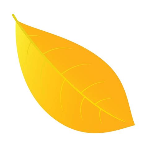 Yellow leaf icon, flat style 14187814 Vector Art at Vecteezy