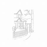 Picket Fence Coloring Page sketch template