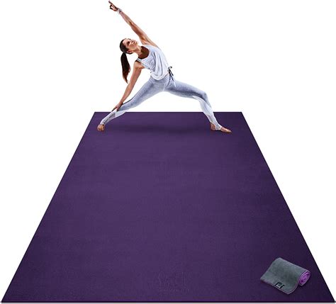 Premium Extra Large Yoga Mat - 9' x 6' x 8mm Extra Thick & Comfortable ...