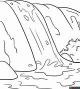 Waterfall Coloring Page  Easy Drawing Guides sketch template