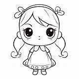Girl Clip Art Coloring sketch template