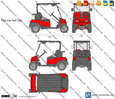 Templates - Cars - Golf Carts - Club Car Golf Cart