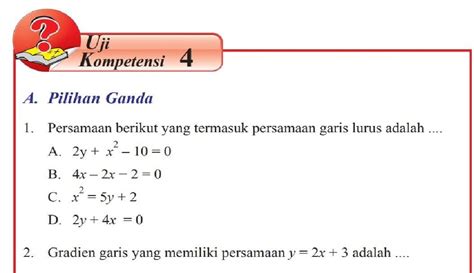 Kunci Jawaban Matematika Uji Kompetensi 4 Halaman 182 Nomor 6-10 Kelas ...