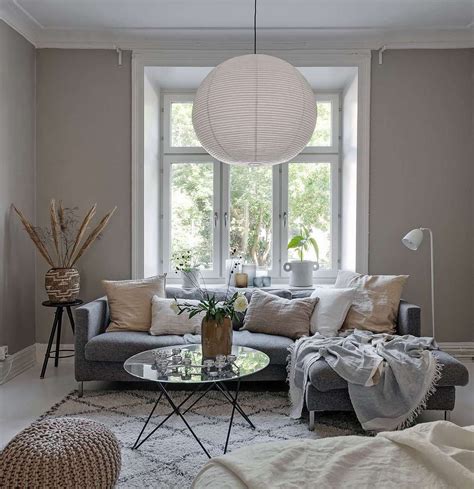 Living room in grey and beige - COCO LAPINE DESIGN | Beige and grey living room, Beige living ...