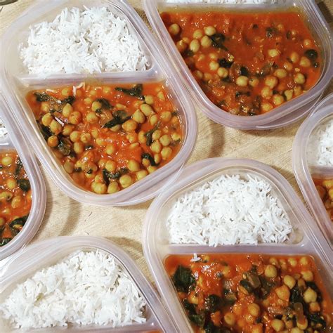 Curried Chickpeas and Rice - super fast and healthy : MealPrepSunday